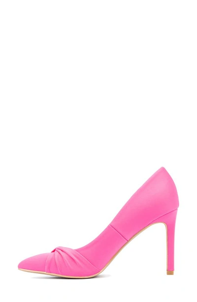 New York And Company Women's Monique- Knotted Pointy High Heels Pumps In Pink