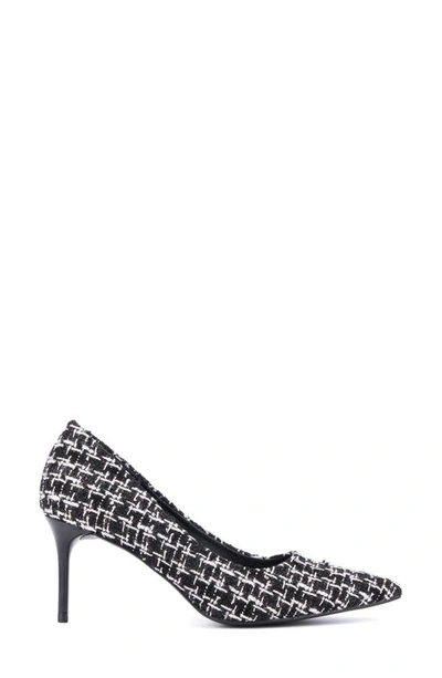 New York And Company Belle Reptile Embossed Pump In Black Boucle