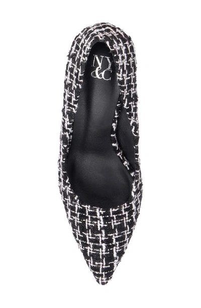 New York And Company Belle Reptile Embossed Pump In Black Boucle