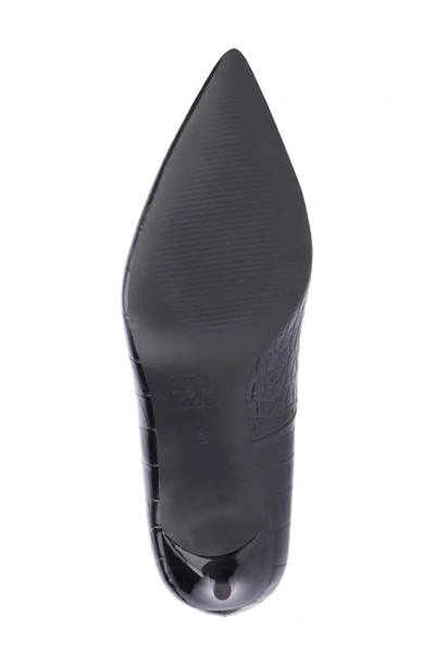 New York And Company Belle Reptile Embossed Pump In Black Croc