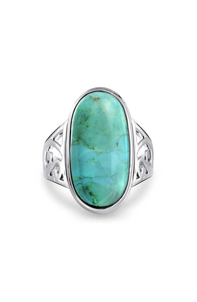 Shop Bling Jewelry Large Western Turquoise Ring In Aqua