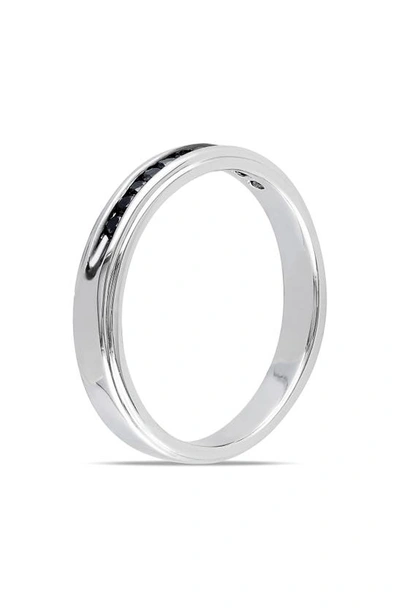 Delmar Black Diamond Band Ring In Black