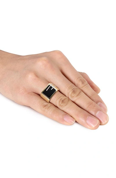 Shop Delmar Square Black Onyx & Diamond Ring