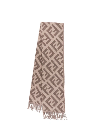 Shop Fendi Scarf In Beige