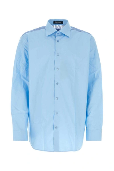 Shop Raf Simons Shirts In Light Blue