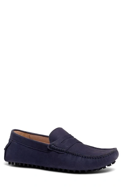 Shop Carlos Santana Ritchie Suede Driver In Navy