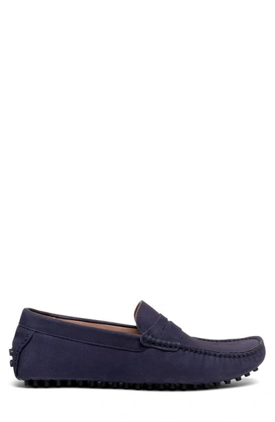 Carlos Santana Ritchie Suede Driver In Navy