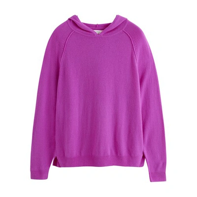 Shop Chinti & Parker Wool-cashmere Boxy Hoodie In Vividviolet