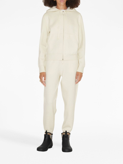 Shop Burberry Slip-on Drawstring Track Pants In Weiss