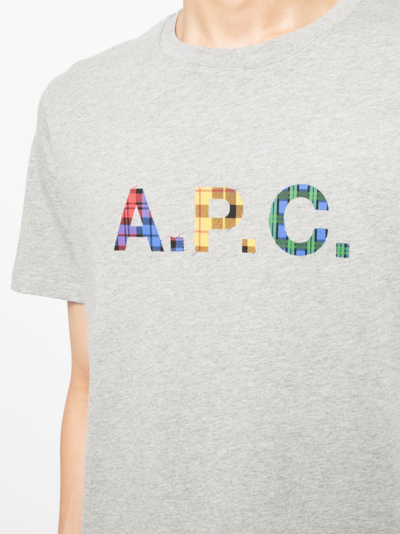 Shop Apc Logo-print Short-sleeve T-shirt In Grau