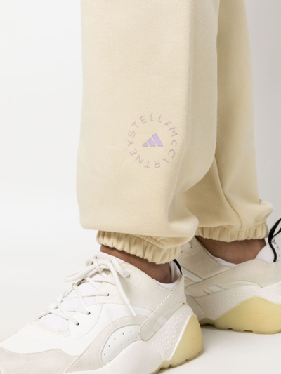 Shop Adidas By Stella Mccartney Logo-print Drawstring Track Pants In Nude