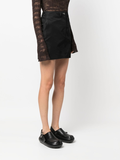 Shop Nanushka High-waisted Mini Skirt In Schwarz