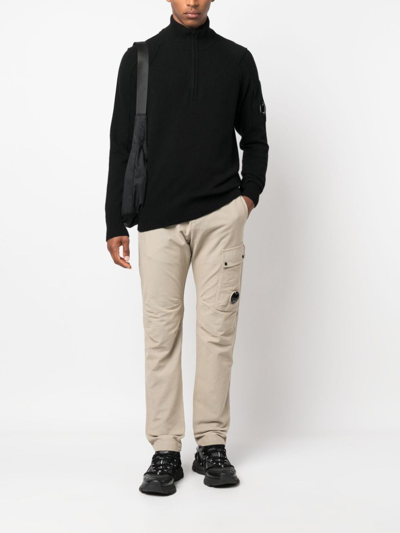 C.p. Company Ottoman Lens-patch Cargo Trousers In Nude