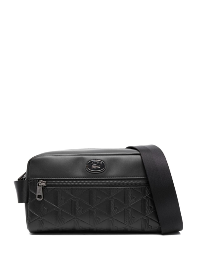 Lacoste Logo-Plaque Leather Shoulder Bag