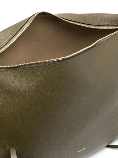 Shop Wandler Logo-print Leather Tote Bag In Grün