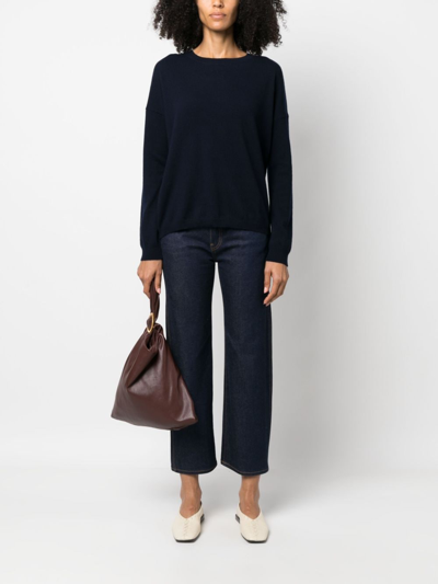 Lisa Yang Long-sleeve Ribbed Cashmere Jumper In Blau