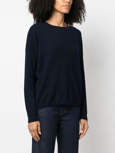 Lisa Yang Long-sleeve Ribbed Cashmere Jumper In Blau