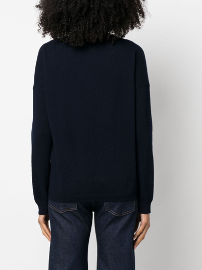 Lisa Yang Long-sleeve Ribbed Cashmere Jumper In Blau