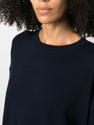 Lisa Yang Long-sleeve Ribbed Cashmere Jumper In Blau