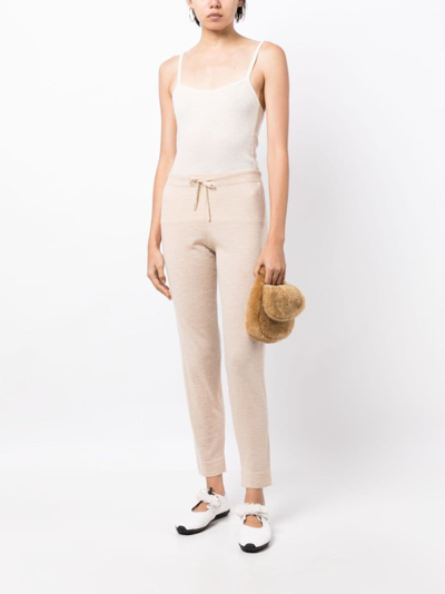 Cashmere In Love Jana Fine-knit Trousers In Braun