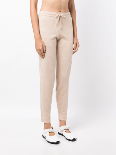 Shop Cashmere In Love Jana Fine-knit Trousers In Braun