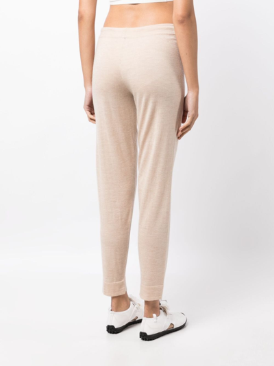 Cashmere In Love Jana Fine-knit Trousers In Braun