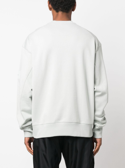 Shop Y-3 Logo-print Organic-cotton Sweatshirt In Grün