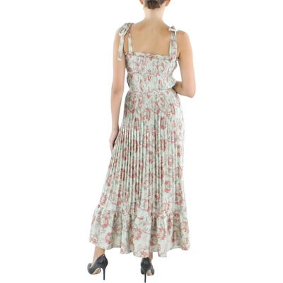 Shop Polo Ralph Lauren Womens Shutter Pleat Long Midi Dress In Multi