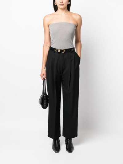 Totême Double-pleated Tailored Trousers In Black