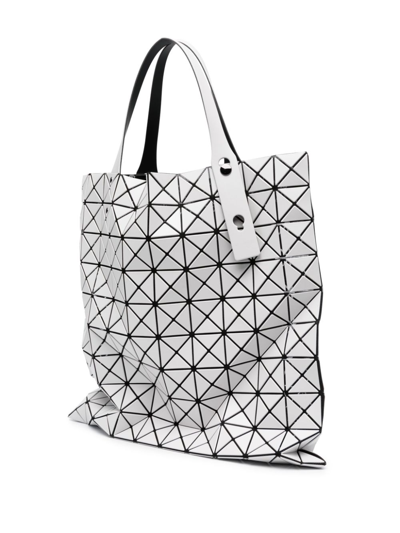 Shop Bao Bao Issey Miyake Prism Matte-finish Tote Bag In Grey