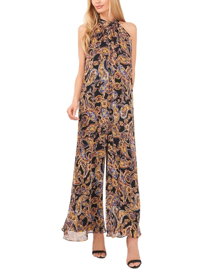 Shop Msk Womens Wide Leg Halter Jumpsuit In Multi