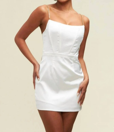 Shop Luxxel Corset Mini Dress In White