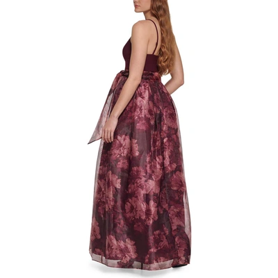 Shop Eliza J Womens Floral Long Evening Dress In Pink