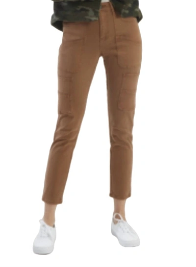 Shop Oat New York Mid-rise Carpenter Skinny Ankle Pant In Toffee In Brown