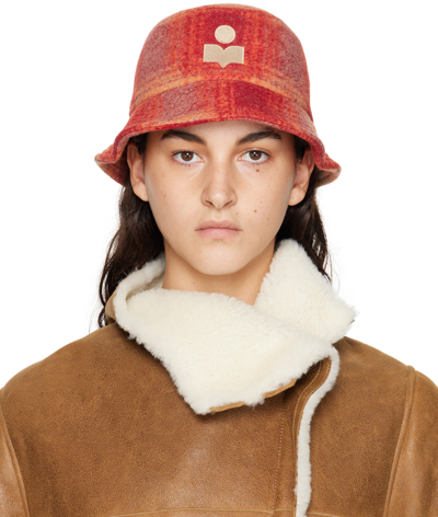 Shop Isabel Marant Red & Orange Haley Bucket Hat In 11or Orange