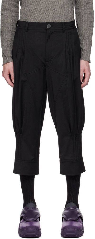 Shop Kiko Kostadinov Black Sorelle Trousers In Jet Black