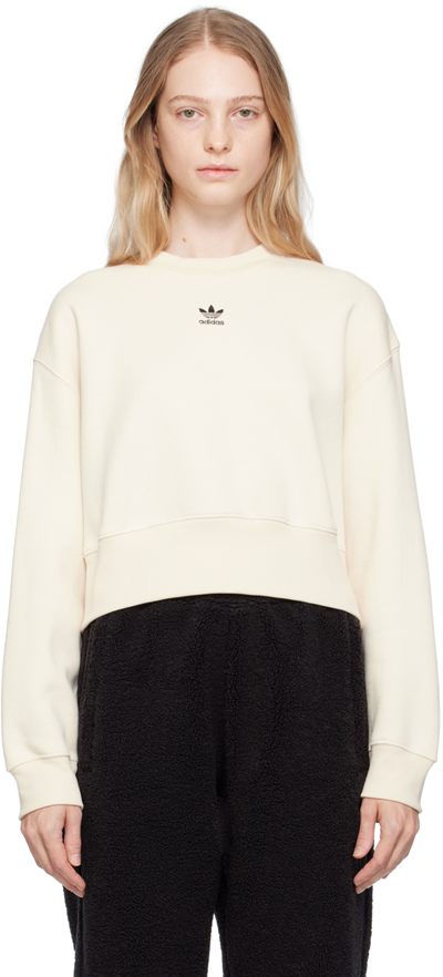 Shop Adidas Originals Off-white Adicolor Essentials Sweater In Wonder White