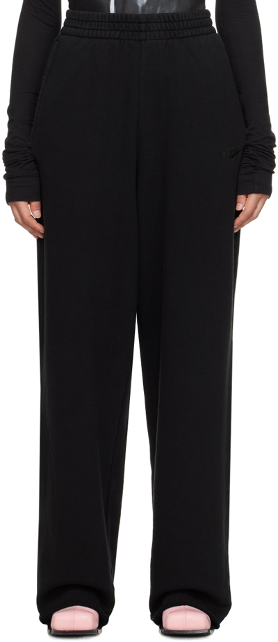Shop We11 Done Black Embroidered Lounge Pants