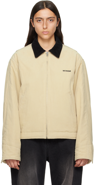 Shop We11 Done Beige Padded Jacket