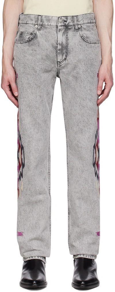 Shop Isabel Marant Gray Joakim Jeans In 02ly Light Grey