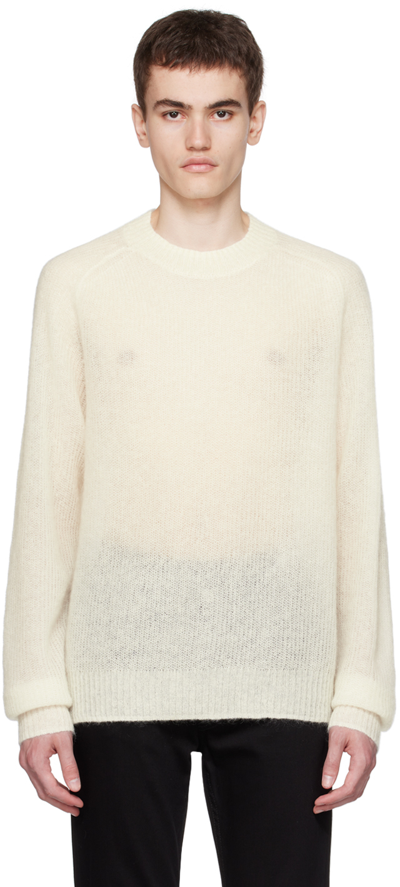 Shop Berner Kuhl White Crewneck Sweater In 021 Chalk