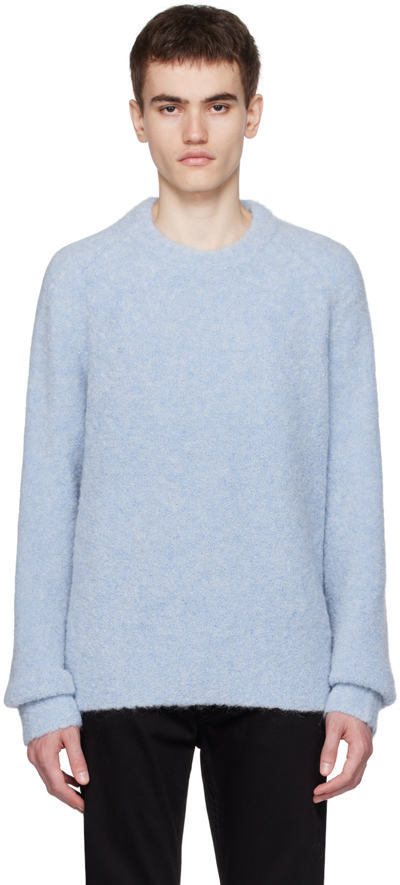Shop Berner Kuhl Blue Crewneck Sweater In 052 Sky Blue