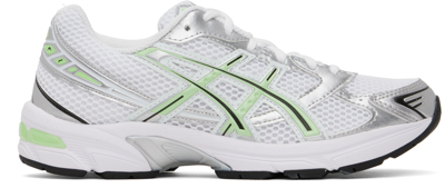 Shop Asics White Gel-1130 Sneakers In White/jade