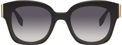 Shop Fendi Black Cat-eye Sunglasses In 6301w