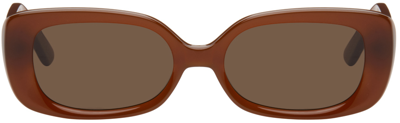 Shop Velvet Canyon Brown Zou Bisou Sunglasses In Chocolate