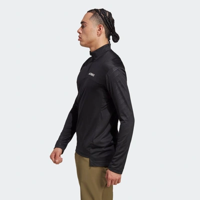 Shop Adidas Originals Men's Adidas Terrex Multi Half-zip Long Sleeve Tee In Black