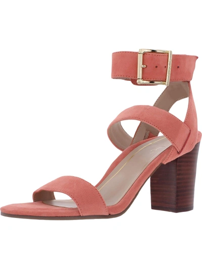 Shop Vionic Sofia Womens Suede Ankle Strap Block Heels In Pink