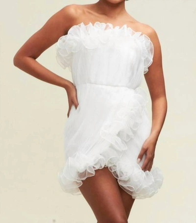 Shop Luxxel Strapless Mini Dress In White