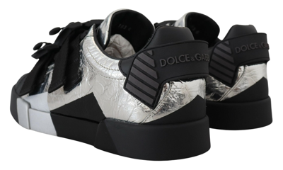 Shop Dolce & Gabbana Leather Low Top Sneakers Casual Men's Shoes In Black