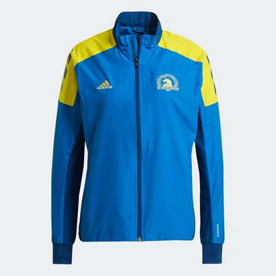 Shop Adidas Originals Women's Adidas Boston Marathon Celebration Jacket In Blue